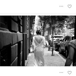 Custom design wedding gown pure ivory silk  8